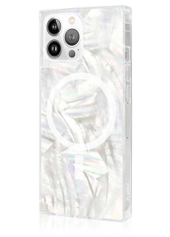SQUARE® Geo White Mother of Pearl iPhone Case - Image 44