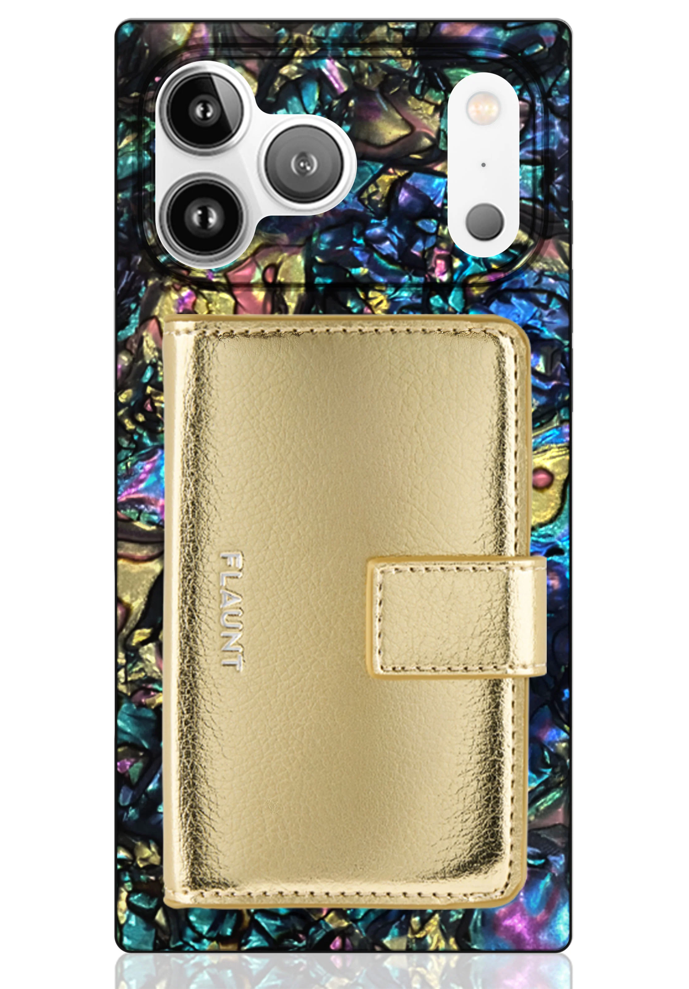 Gold Faux Leather MagSafe Wallet (Works with MagSafe Cases Only) - Image 2