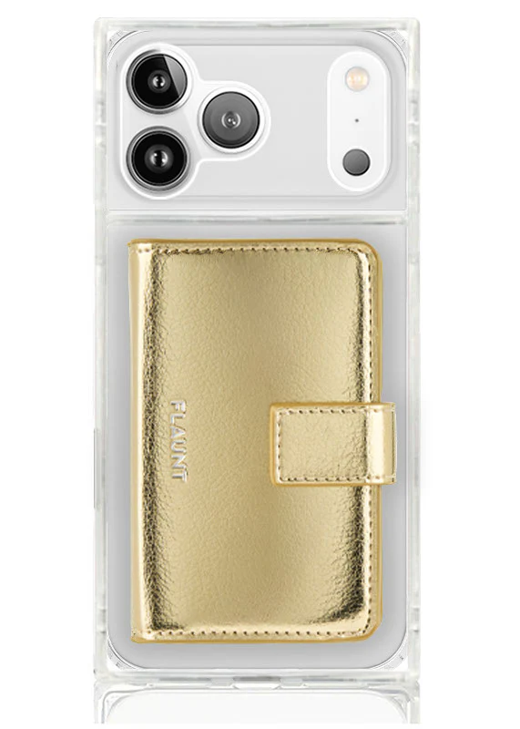 Gold Faux Leather MagSafe Wallet (Works with MagSafe Cases Only) - Image 3