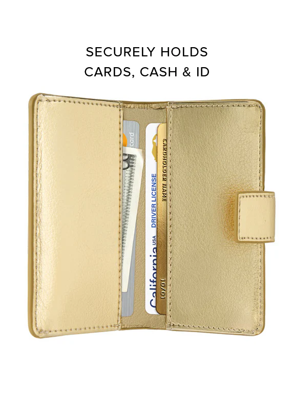 Gold Faux Leather MagSafe Wallet (Works with MagSafe Cases Only) - Image 4