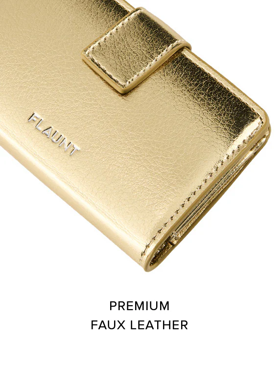 Gold Faux Leather MagSafe Wallet (Works with MagSafe Cases Only) - Image 5