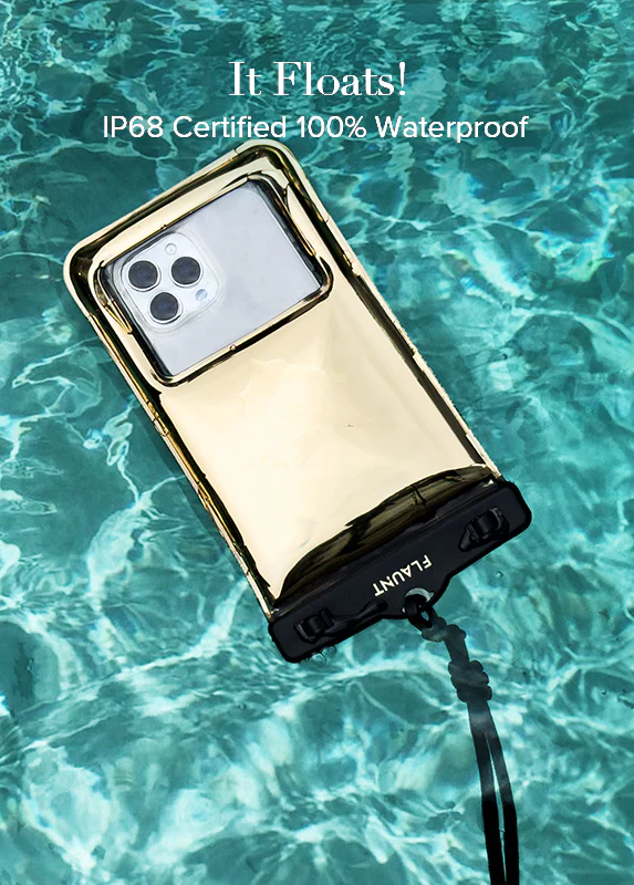 Gold Metallic Waterproof Phone Pouch - Image 3