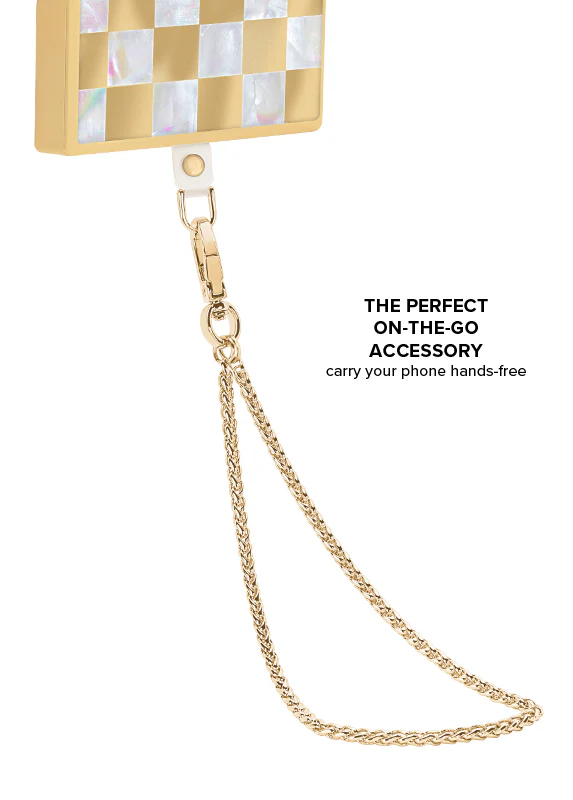 Gold Wheat Chain Phone Charm - Image 2