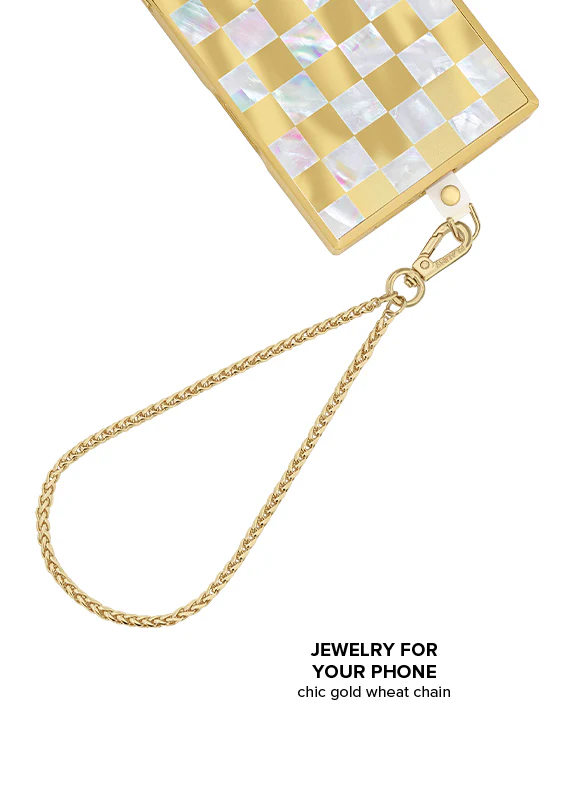 Gold Wheat Chain Phone Charm - Image 4