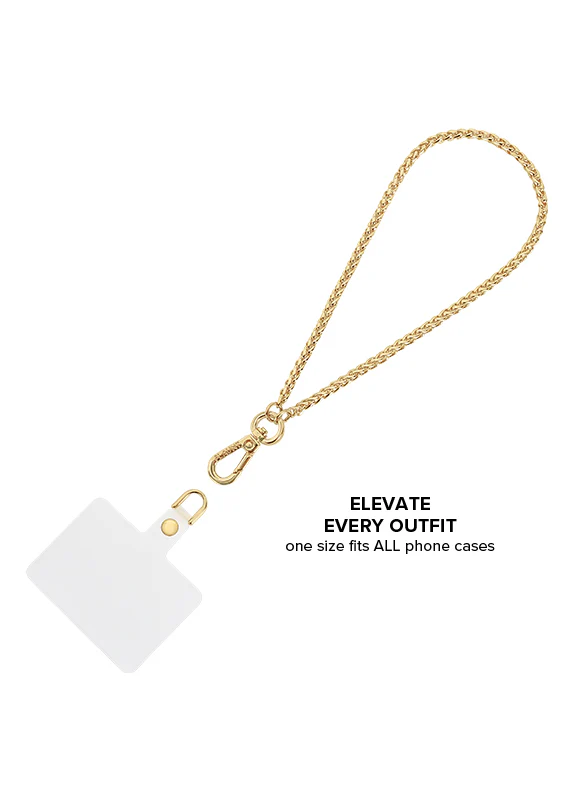 Gold Wheat Chain Phone Charm - Image 6