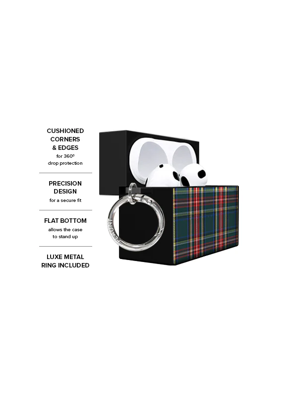 SQUARE® Green Plaid AirPods Case - Image 3