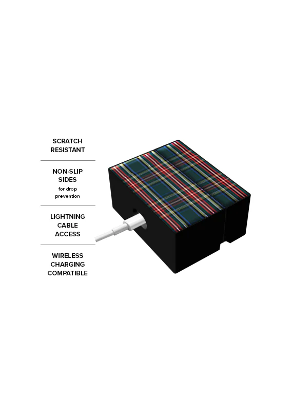 SQUARE® Green Plaid AirPods Case - Image 4