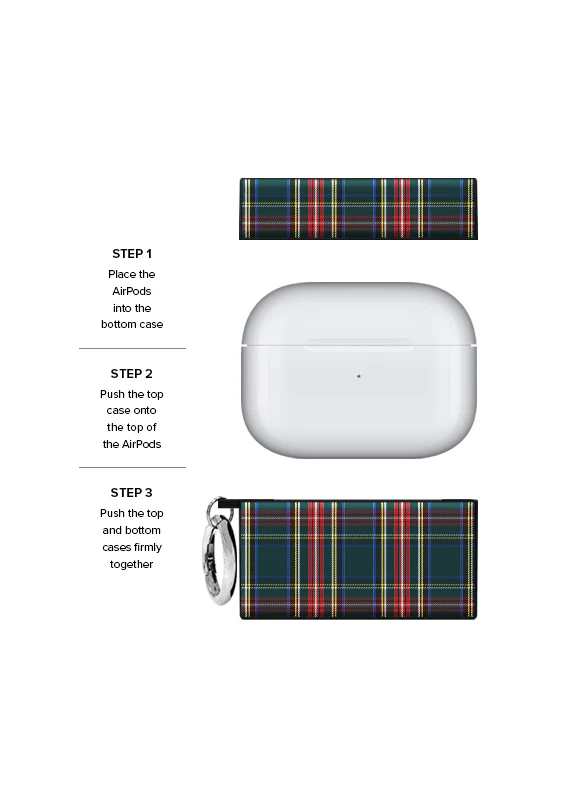 SQUARE® Green Plaid AirPods Case - Image 5