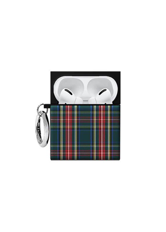 SQUARE® Green Plaid AirPods Case - Image 7