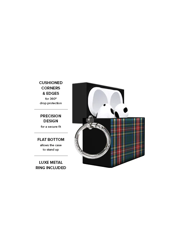 SQUARE® Green Plaid AirPods Case - Image 8