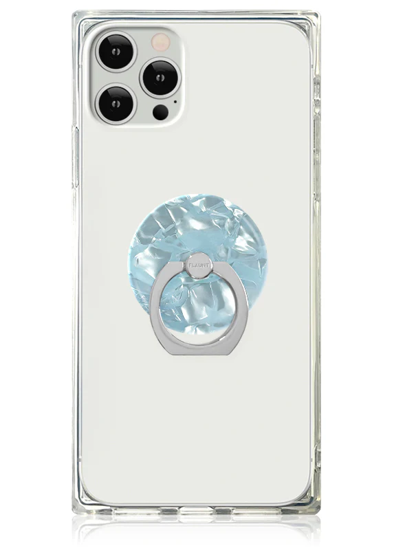 Icy Blue Pearl Adhesive Phone Ring Stand - Image 2