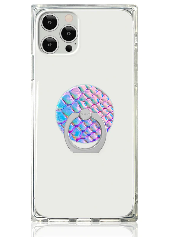 Iridescent Crocodile Faux Leather Adhesive Phone Ring Stand - Image 2
