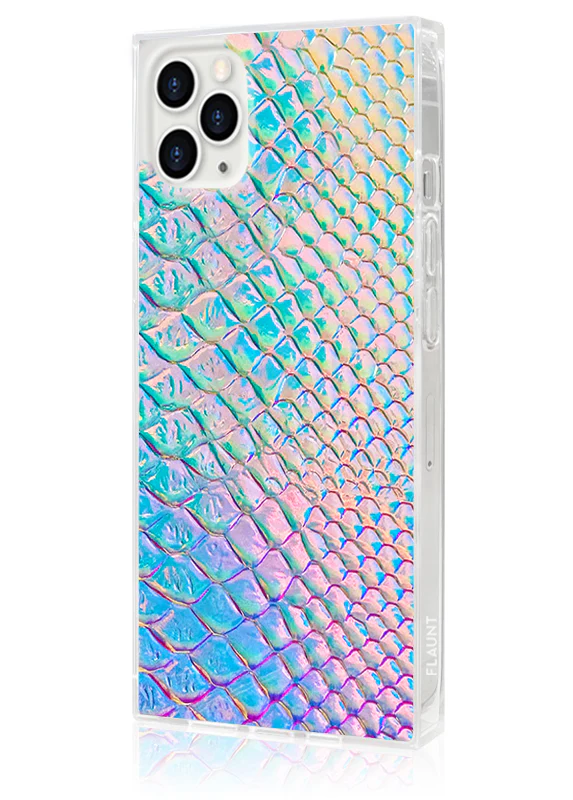 SQUARE® Iridescent Crocodile Faux Leather iPhone Case - Image 10