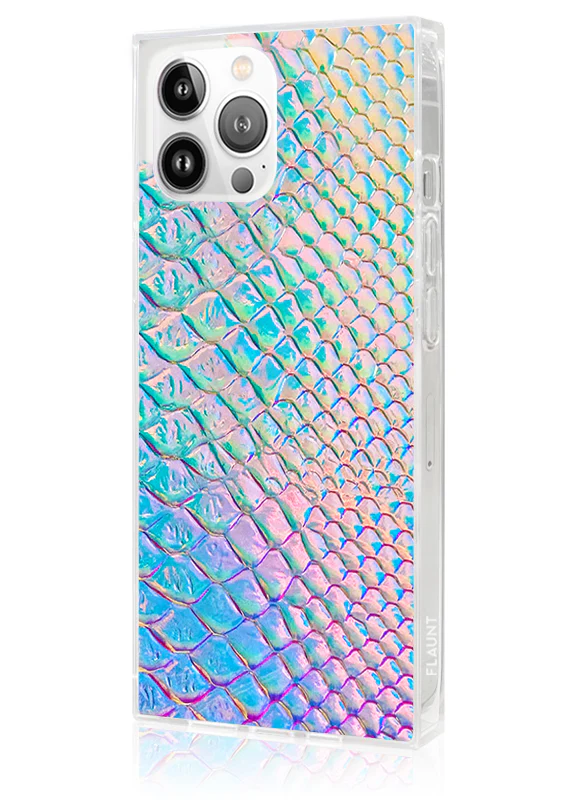 SQUARE® Iridescent Crocodile Faux Leather iPhone Case - Image 18