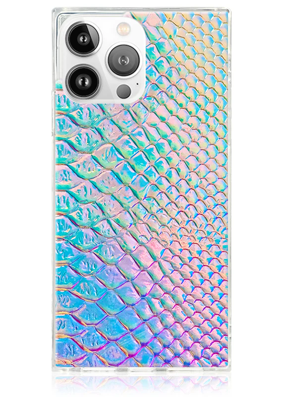 SQUARE® Iridescent Crocodile Faux Leather iPhone Case - Image 41