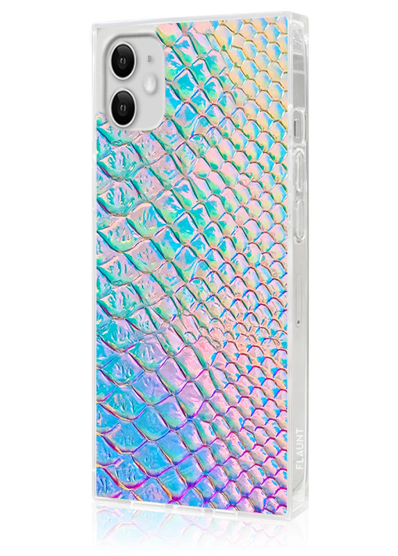 SQUARE® Iridescent Crocodile Faux Leather iPhone Case - Image 6