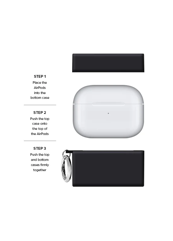 SQUARE® Matte Black AirPods Case - Image 15