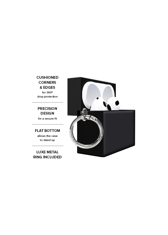 SQUARE® Matte Black AirPods Case - Image 8