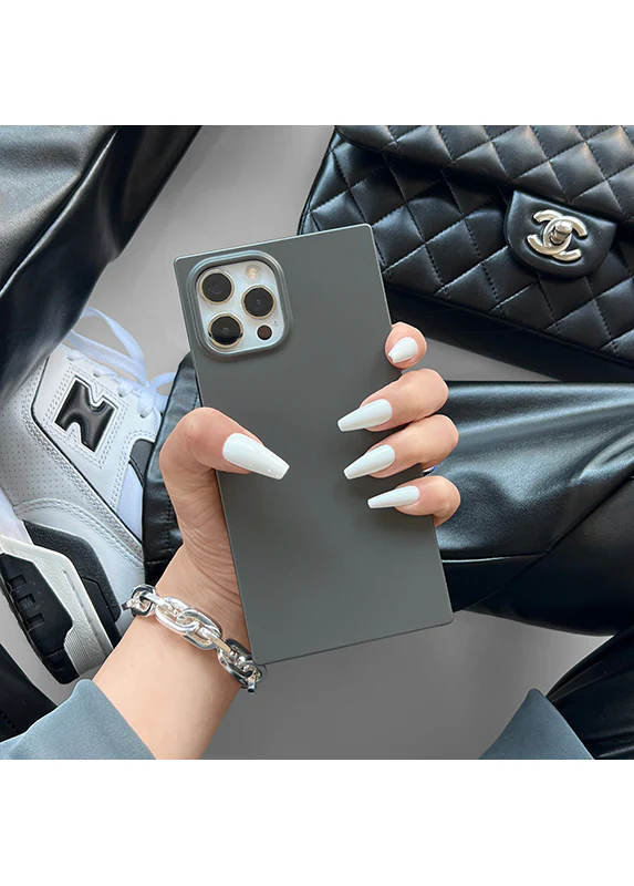 SQUARE® Matte Gray iPhone Case - Image 32