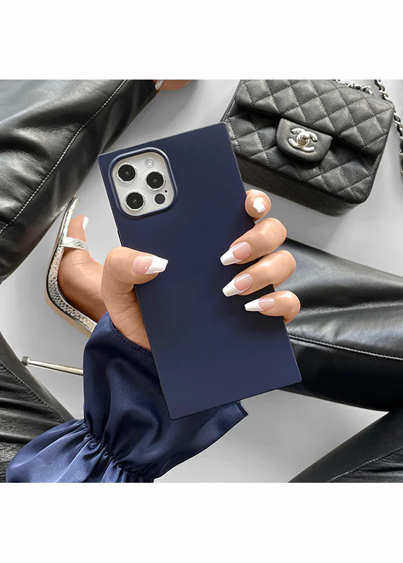 SQUARE® Matte Navy iPhone Case - Image 40