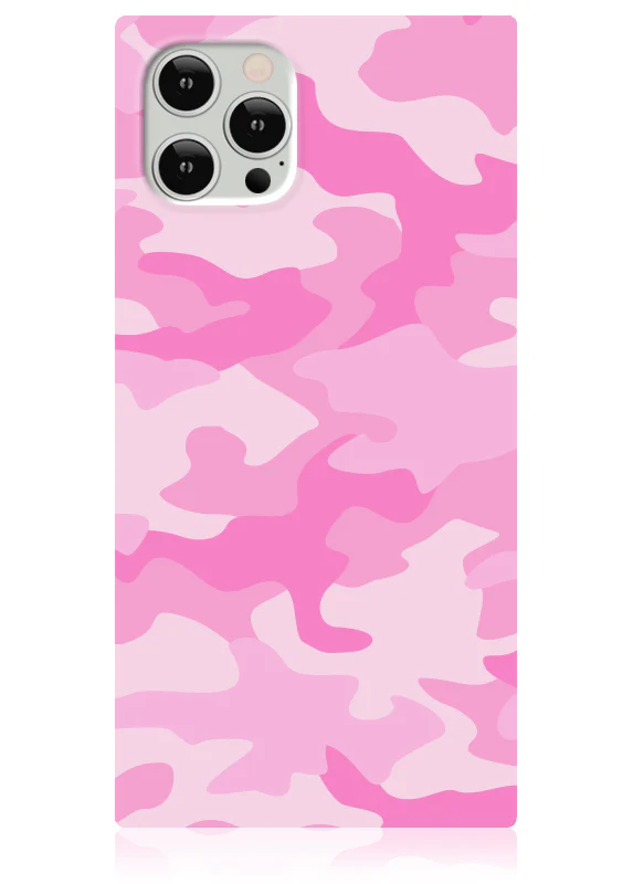 SQUARE® Matte Pink Camo iPhone Case - Image 3