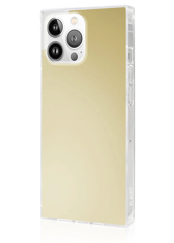SQUARE® Metallic Gold Mirror iPhone Case - Image 2