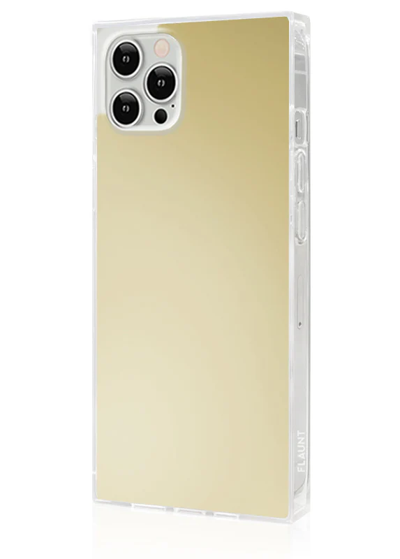 SQUARE® Metallic Gold Mirror iPhone Case - Image 4