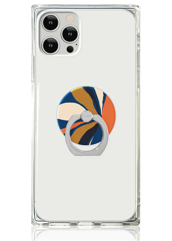 Navy Blossom Adhesive Phone Ring Stand - Image 2