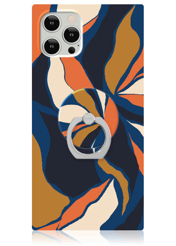 Navy Blossom Adhesive Phone Ring Stand - Image 3
