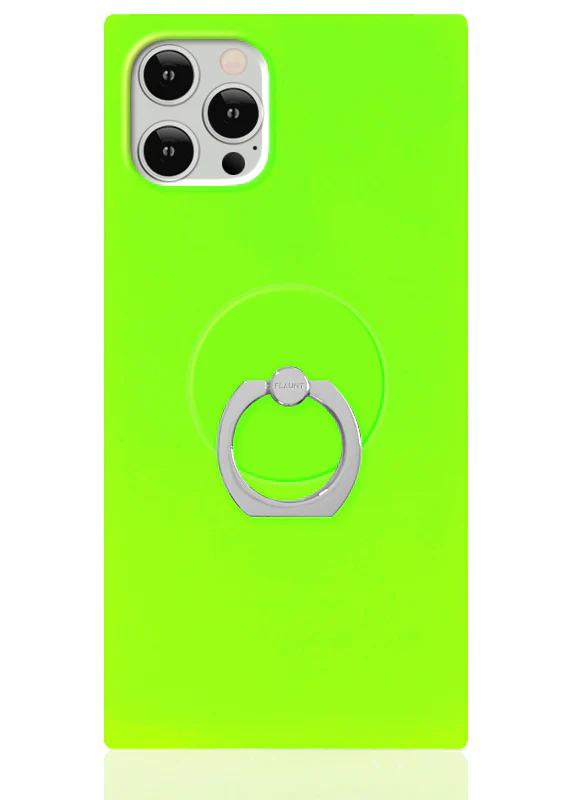 Neon Green Adhesive Phone Ring Stand - Image 3