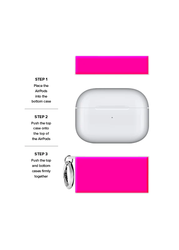 SQUARE® Neon Pink AirPods Case - Image 25