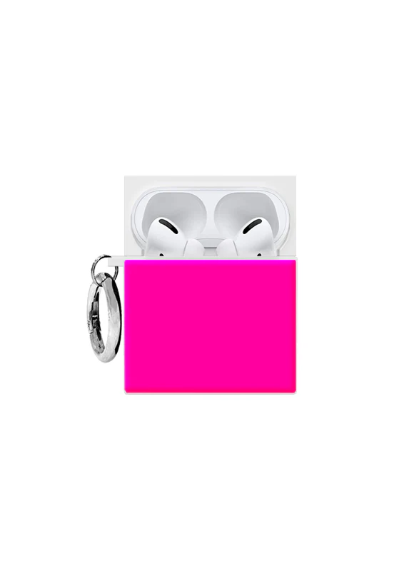 SQUARE® Neon Pink AirPods Case - Image 7