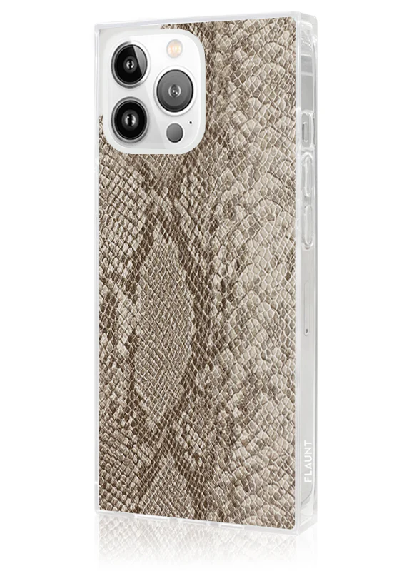 SQUARE® Nude Python Faux Leather iPhone Case - Image 30