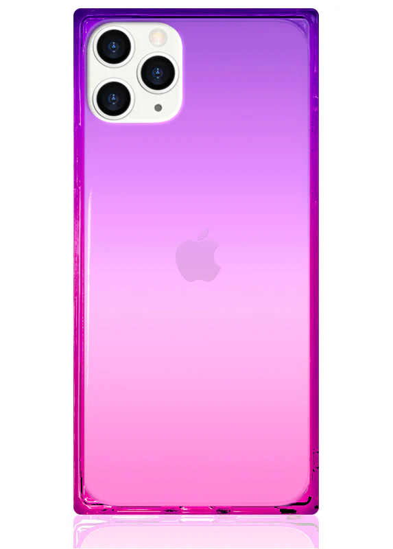 SQUARE® Pink Purple Clear Ombre iPhone Case - Image 15