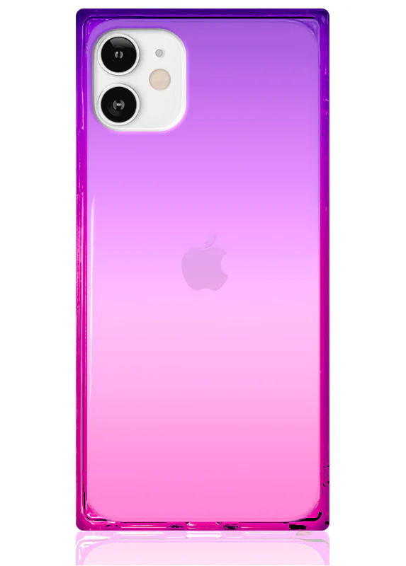 SQUARE® Pink Purple Clear Ombre iPhone Case - Image 17