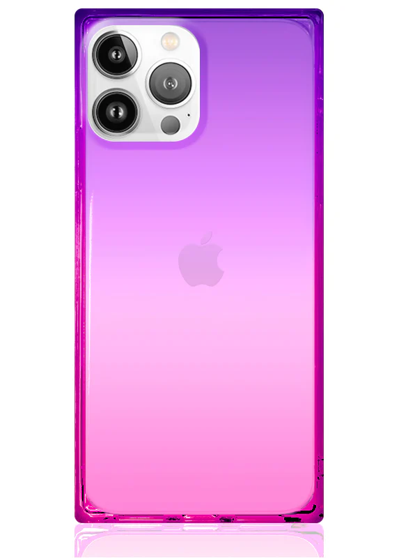 SQUARE® Pink Purple Clear Ombre iPhone Case - Image 21