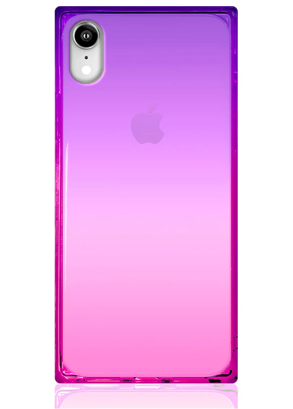 SQUARE® Pink Purple Clear Ombre iPhone Case - Image 5