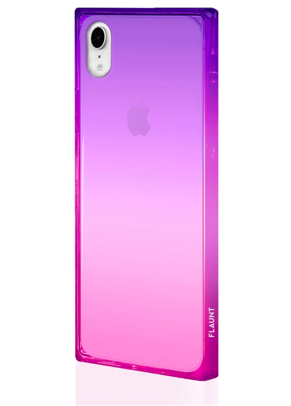 SQUARE® Pink Purple Clear Ombre iPhone Case - Image 6