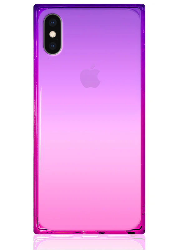 SQUARE® Pink Purple Clear Ombre iPhone Case - Image 7