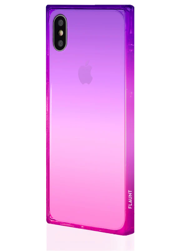 SQUARE® Pink Purple Clear Ombre iPhone Case - Image 8