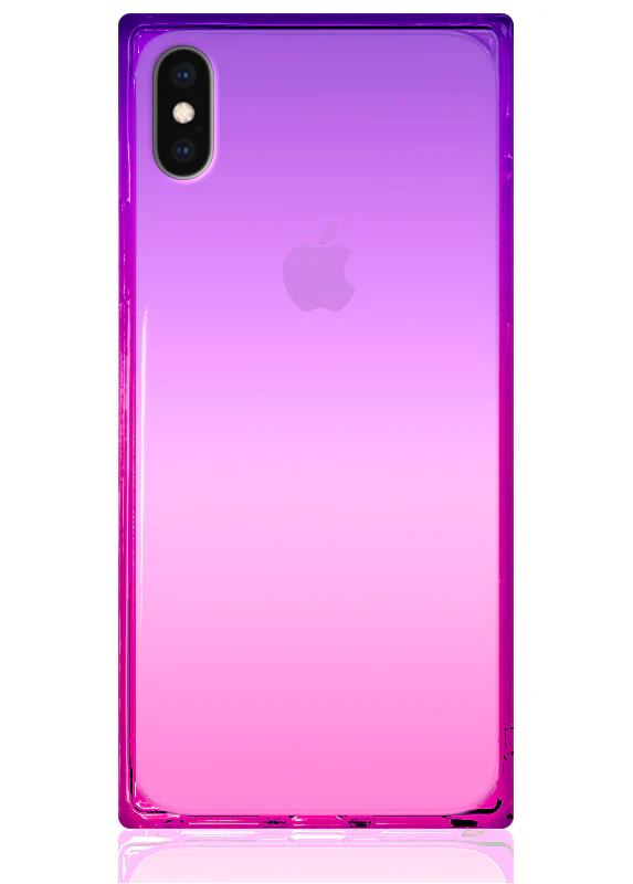 SQUARE® Pink Purple Clear Ombre iPhone Case - Image 9