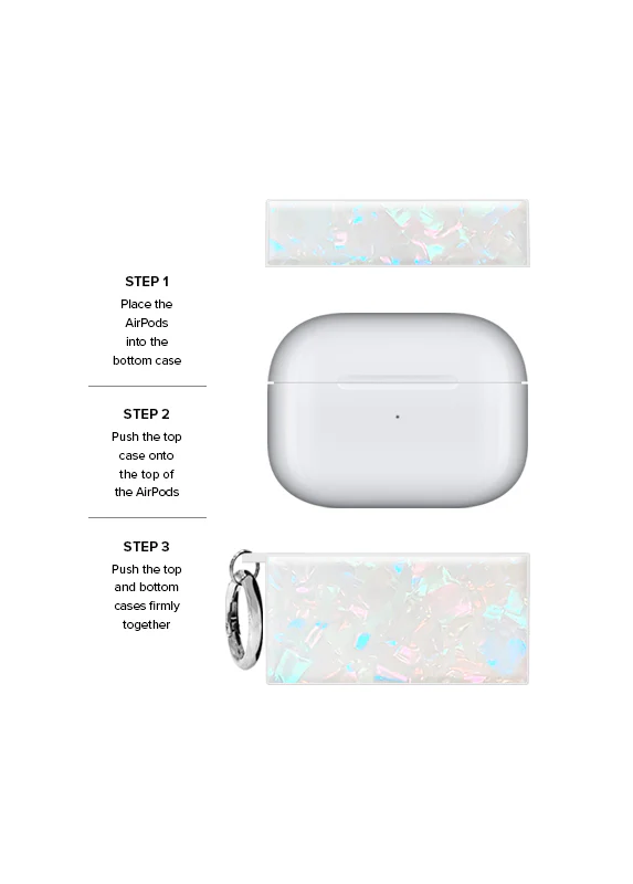 SQUARE® Opal Shell AirPods Case - Image 5