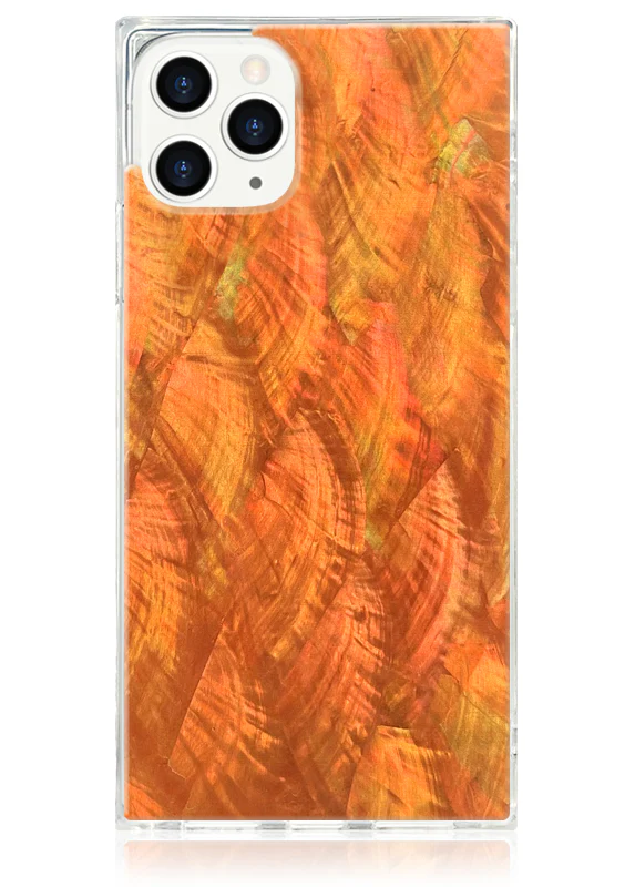 SQUARE® Orange Mother of Pearl iPhone Case - Image 21