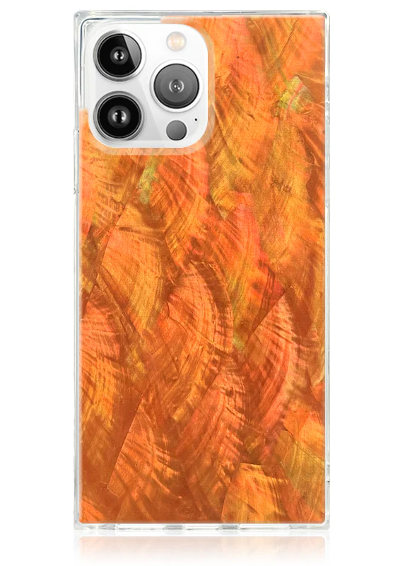 SQUARE® Orange Mother of Pearl iPhone Case - Image 27