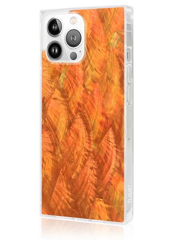 SQUARE® Orange Mother of Pearl iPhone Case - Image 32