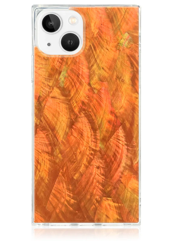 SQUARE® Orange Mother of Pearl iPhone Case - Image 41