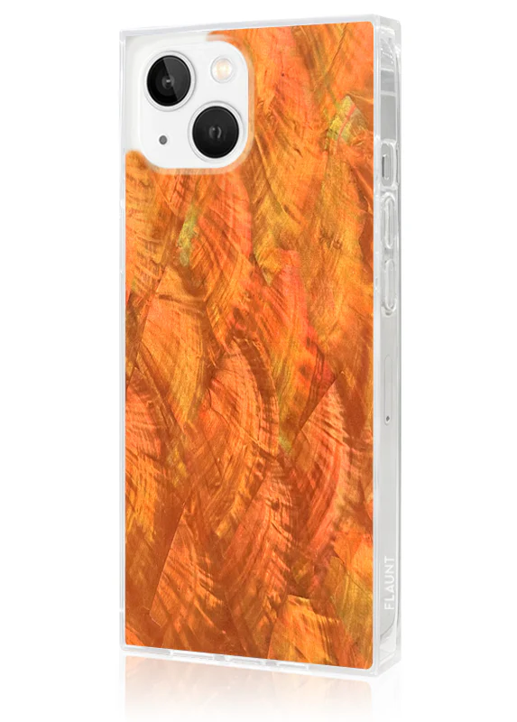 SQUARE® Orange Mother of Pearl iPhone Case - Image 42