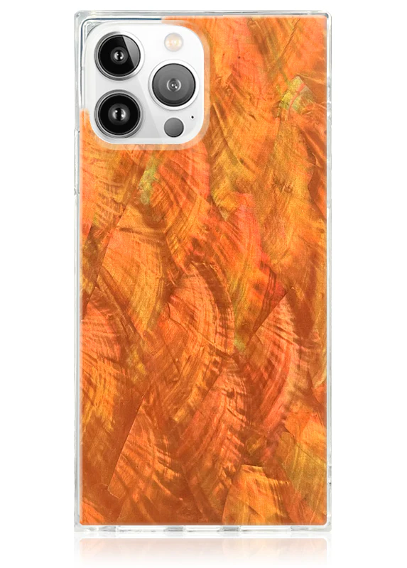 SQUARE® Orange Mother of Pearl iPhone Case - Image 43
