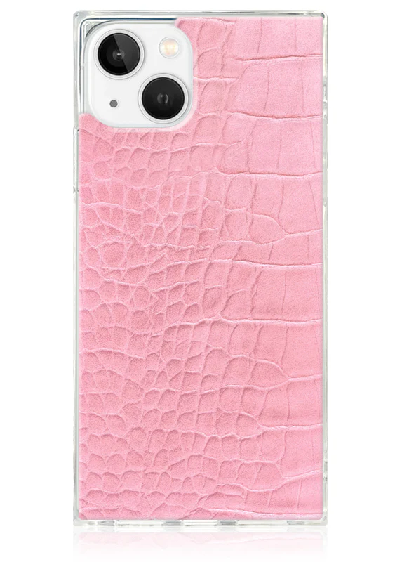 SQUARE® Pink Crocodile Faux Leather iPhone Case - Image 25