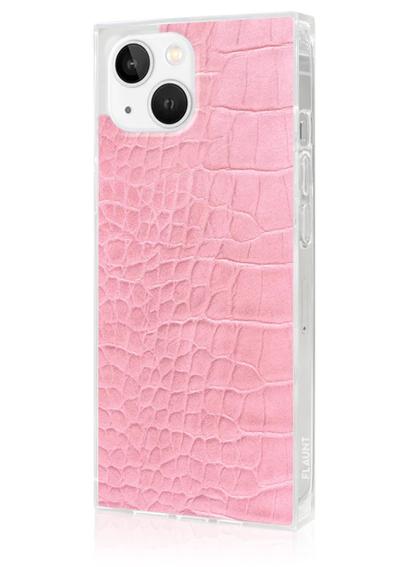 SQUARE® Pink Crocodile Faux Leather iPhone Case - Image 26